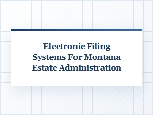 Online Filing Systems for Montana Estate Administration