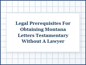 Getting Montana Letters Testamentary Alone